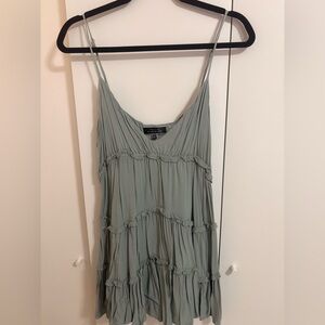 Sage Green Tiered Dress